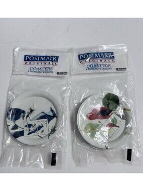 2 Sets Vintage USPS Metal Bird Coasters '87-'99 ? New 6 Coasters Per PK